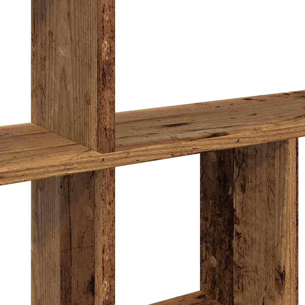 Wandschap 100x18x53 cm bewerkt hout oud houtkleurig is nu te koop bij PeponiXL, paradijselijk wonen!
