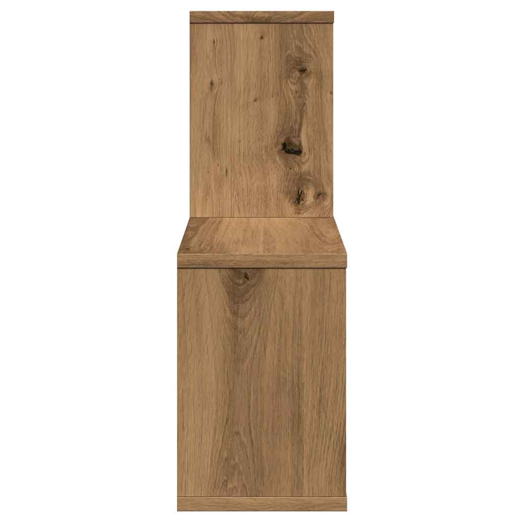 Wandschap 100x18x53 cm bewerkt hout artisanaal eikenkleurig is nu te koop bij PeponiXL, paradijselijk wonen!