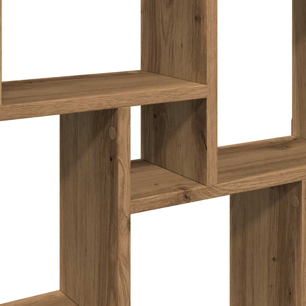 Wandschap kubus 90x15x119,5 cm bewerkt hout artisanaal eiken is nu te koop bij PeponiXL, paradijselijk wonen!