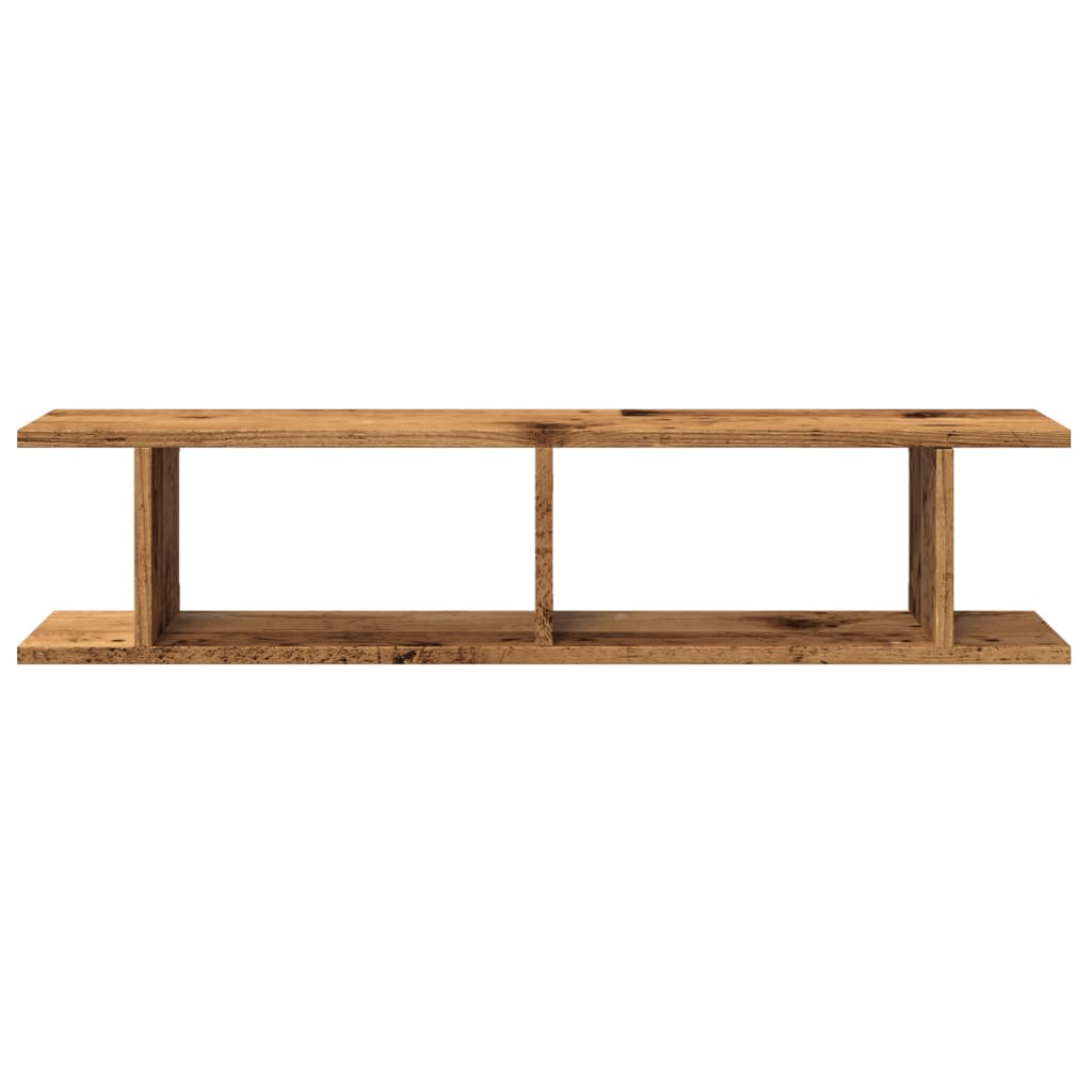 Wandschappen 2 st 90x18x20 cm bewerkt hout oud houtkleurig is nu te koop bij PeponiXL, paradijselijk wonen!