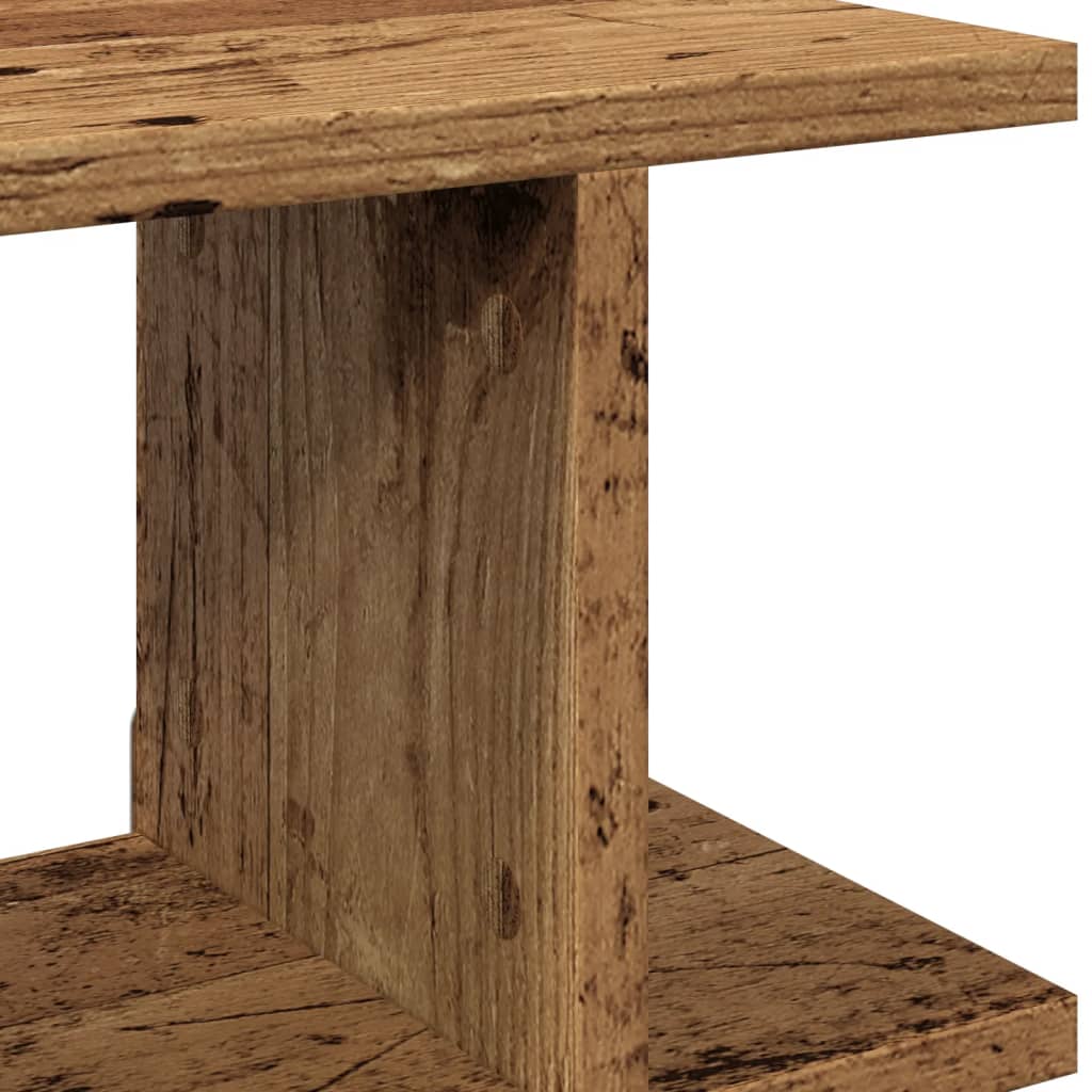 Wandschappen 2 st 90x18x20 cm bewerkt hout oud houtkleurig is nu te koop bij PeponiXL, paradijselijk wonen!