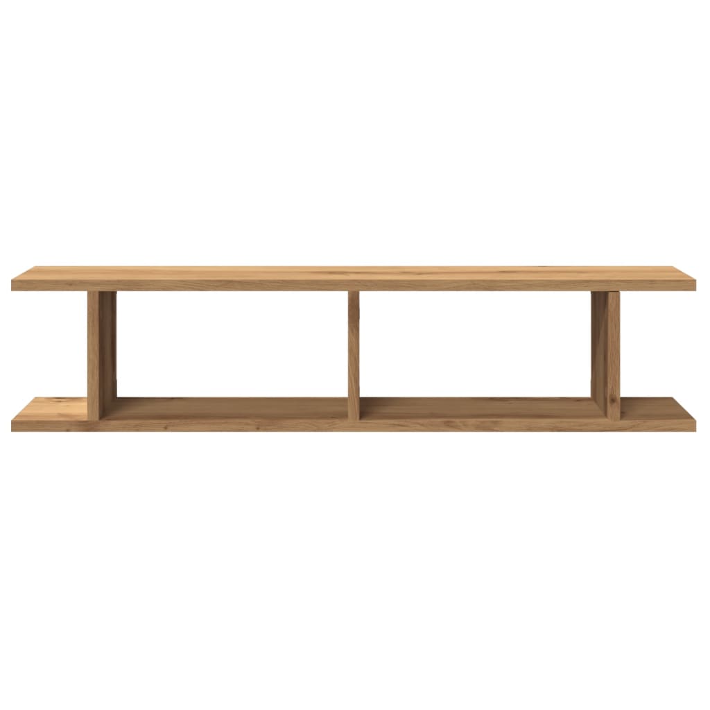 Wandschappen 2 st 90x18x20cm bewerkt hout artisanaal eikenkleur is nu te koop bij PeponiXL, paradijselijk wonen!