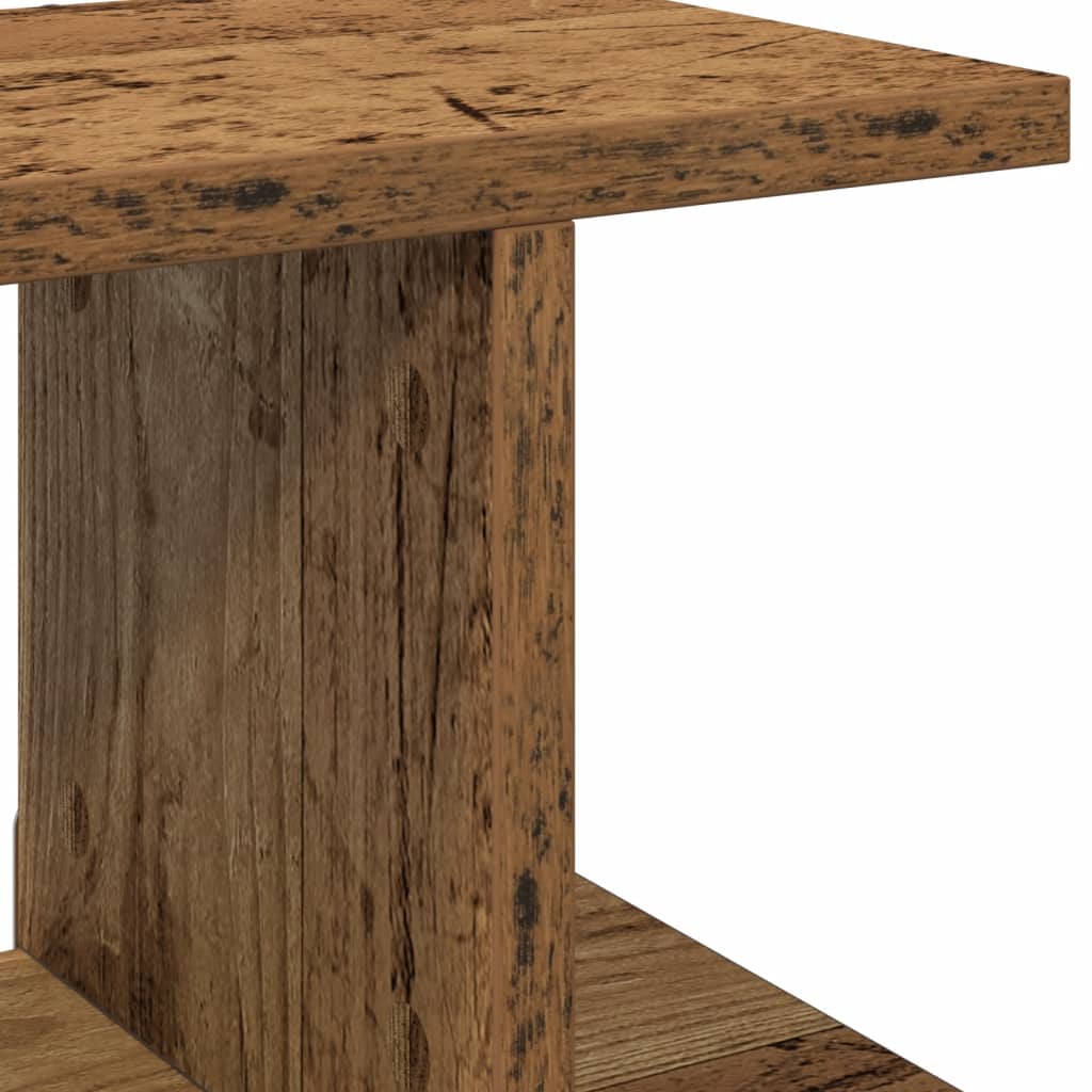 Wandschappen 2 st 105x18x20 cm bewerkt hout oud houtkleurig is nu te koop bij PeponiXL, paradijselijk wonen!