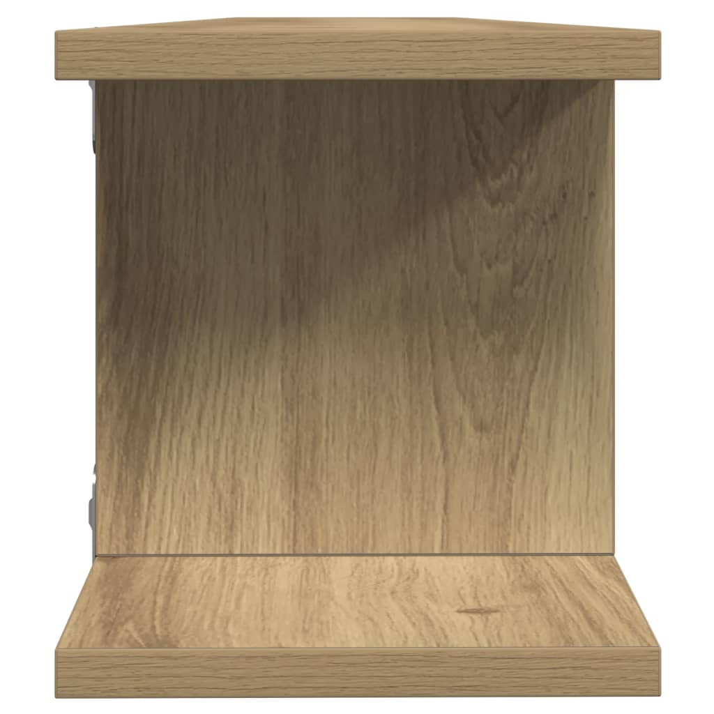 Wandschappen 2 st 105x18x20 cm bewerkt hout artisanaal eiken is nu te koop bij PeponiXL, paradijselijk wonen!