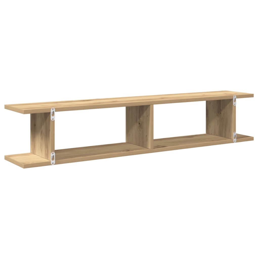 Wandschappen 2 st 105x18x20 cm bewerkt hout artisanaal eiken is nu te koop bij PeponiXL, paradijselijk wonen!