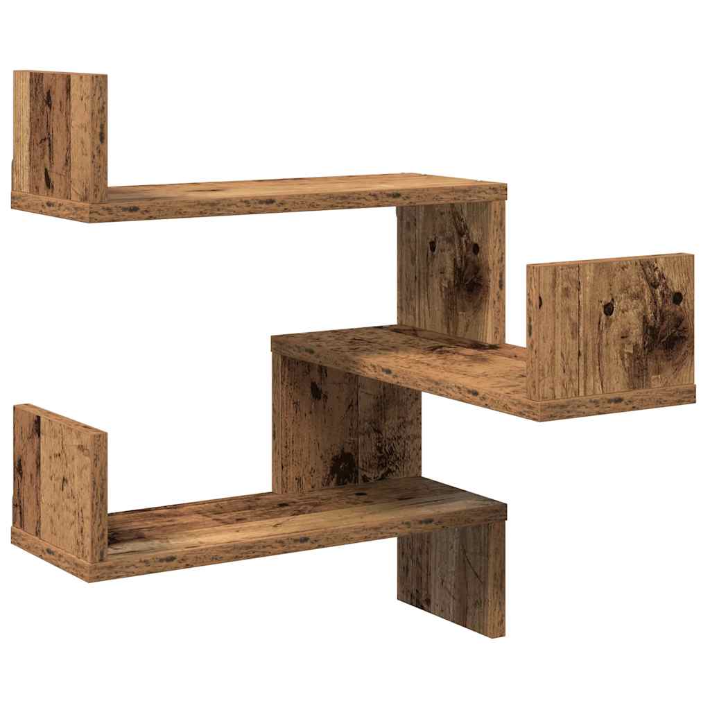 Hoekwandschap 40x40x49,5 cm bewerkt hout out houtkleurig is nu te koop bij PeponiXL, paradijselijk wonen!
