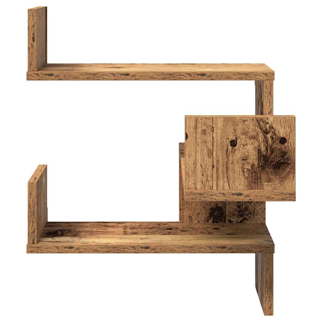 Hoekwandschap 40x40x49,5 cm bewerkt hout out houtkleurig is nu te koop bij PeponiXL, paradijselijk wonen!