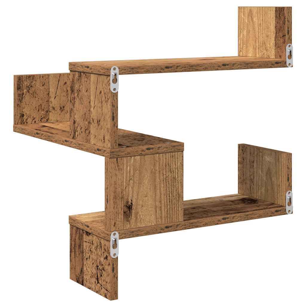 Hoekwandschap 40x40x49,5 cm bewerkt hout out houtkleurig is nu te koop bij PeponiXL, paradijselijk wonen!