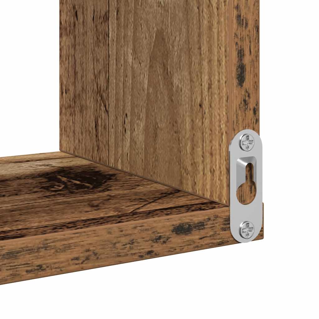 Hoekwandschappen 2 st 40x40x49,5 cm bewerkt hout oud houtkleur is nu te koop bij PeponiXL, paradijselijk wonen!