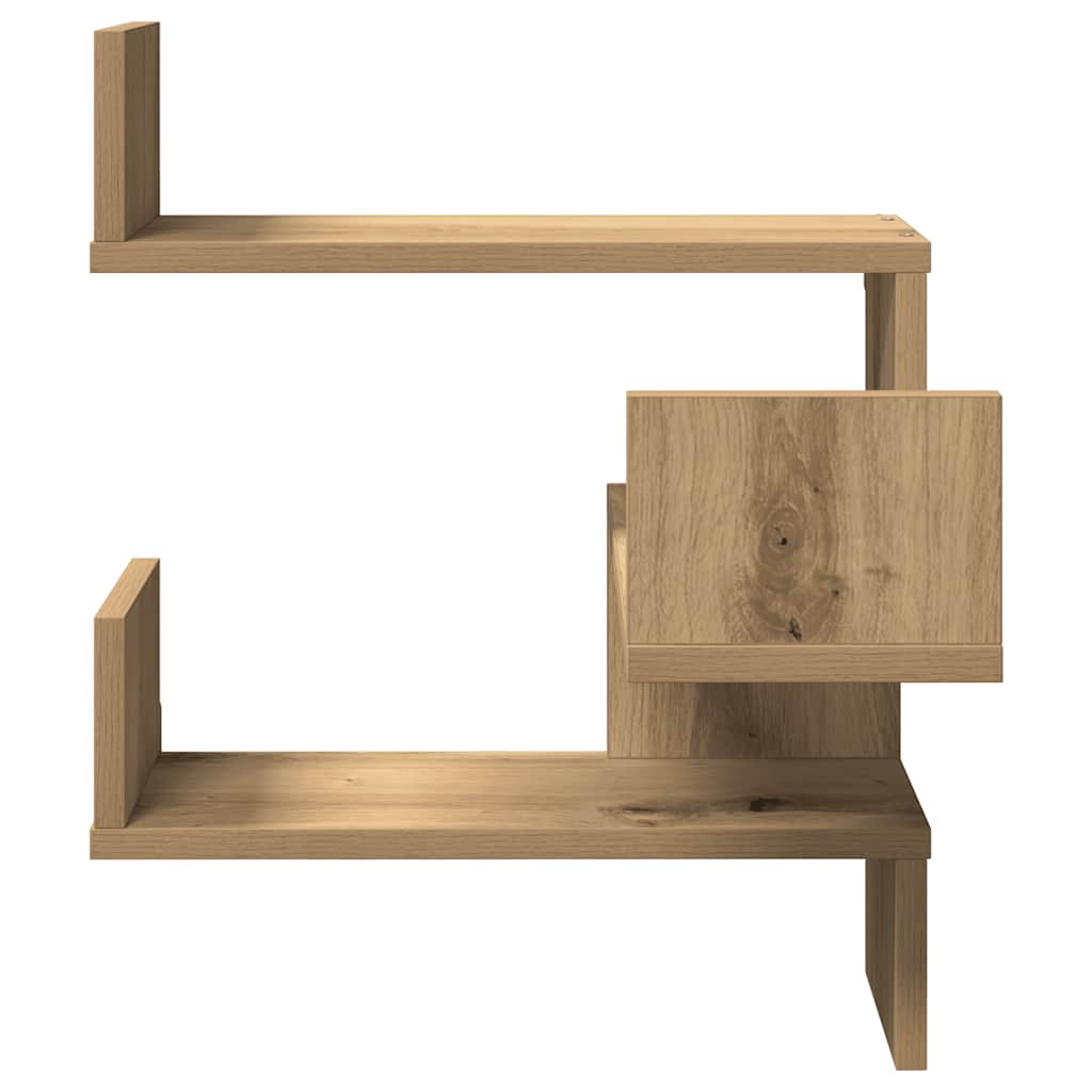 Hoekwandschappen 2 st 40x40x49,5 cm hout artisanaal eiken is nu te koop bij PeponiXL, paradijselijk wonen!