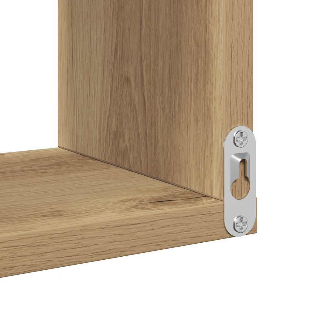 Hoekwandschappen 2 st 40x40x49,5 cm hout artisanaal eiken is nu te koop bij PeponiXL, paradijselijk wonen!