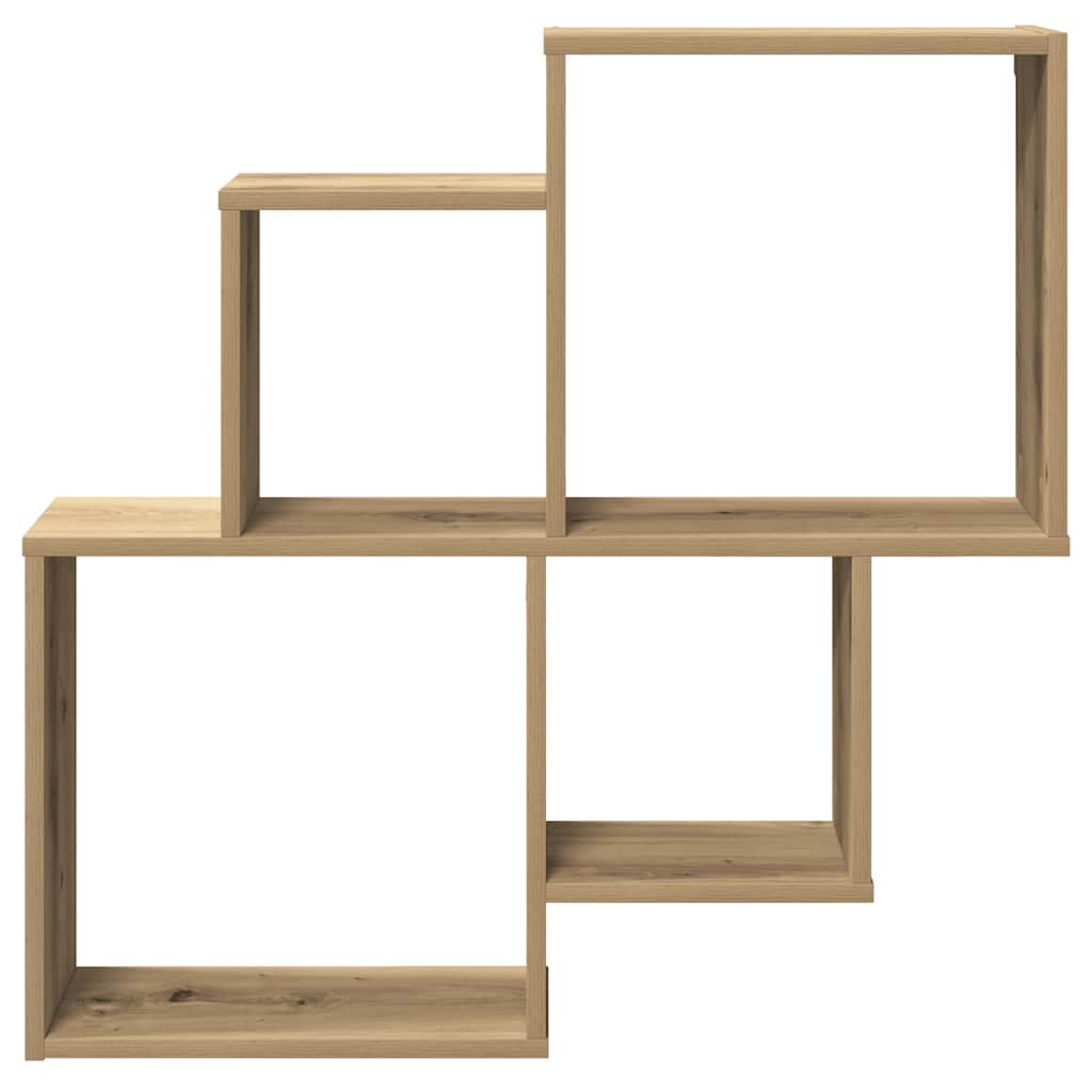Wandschap 80x15x78,5 cm bewerkt hout artisanaal eikenkleurig is nu te koop bij PeponiXL, paradijselijk wonen!