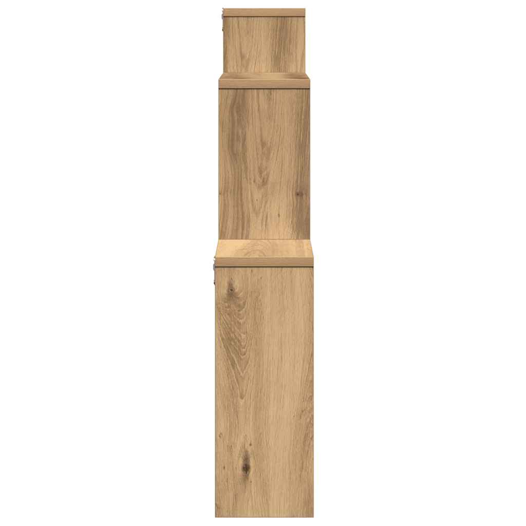 Wandschap 80x15x78,5 cm bewerkt hout artisanaal eikenkleurig is nu te koop bij PeponiXL, paradijselijk wonen!