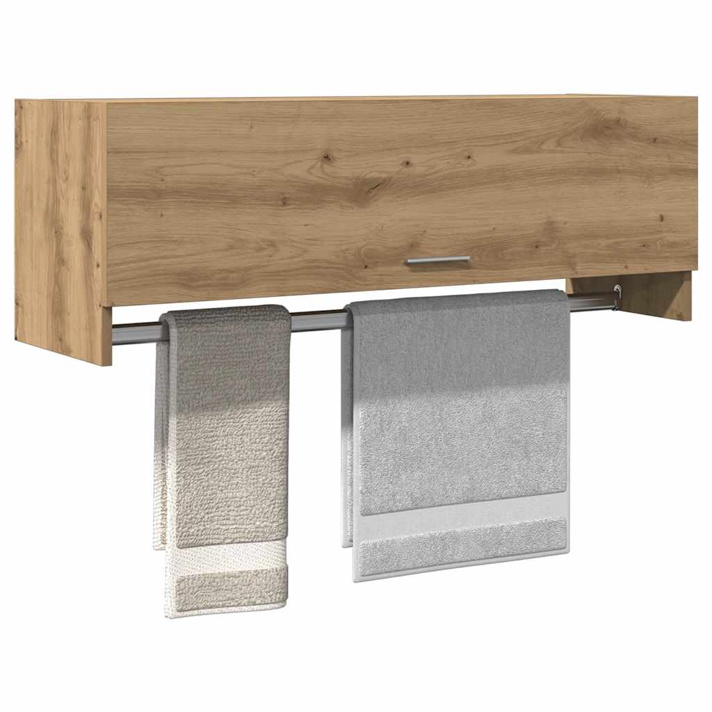 Kledingkast 100x32,5x35 cm bewerkt hout artisanaal eikenkleurig is nu te koop bij PeponiXL, paradijselijk wonen!