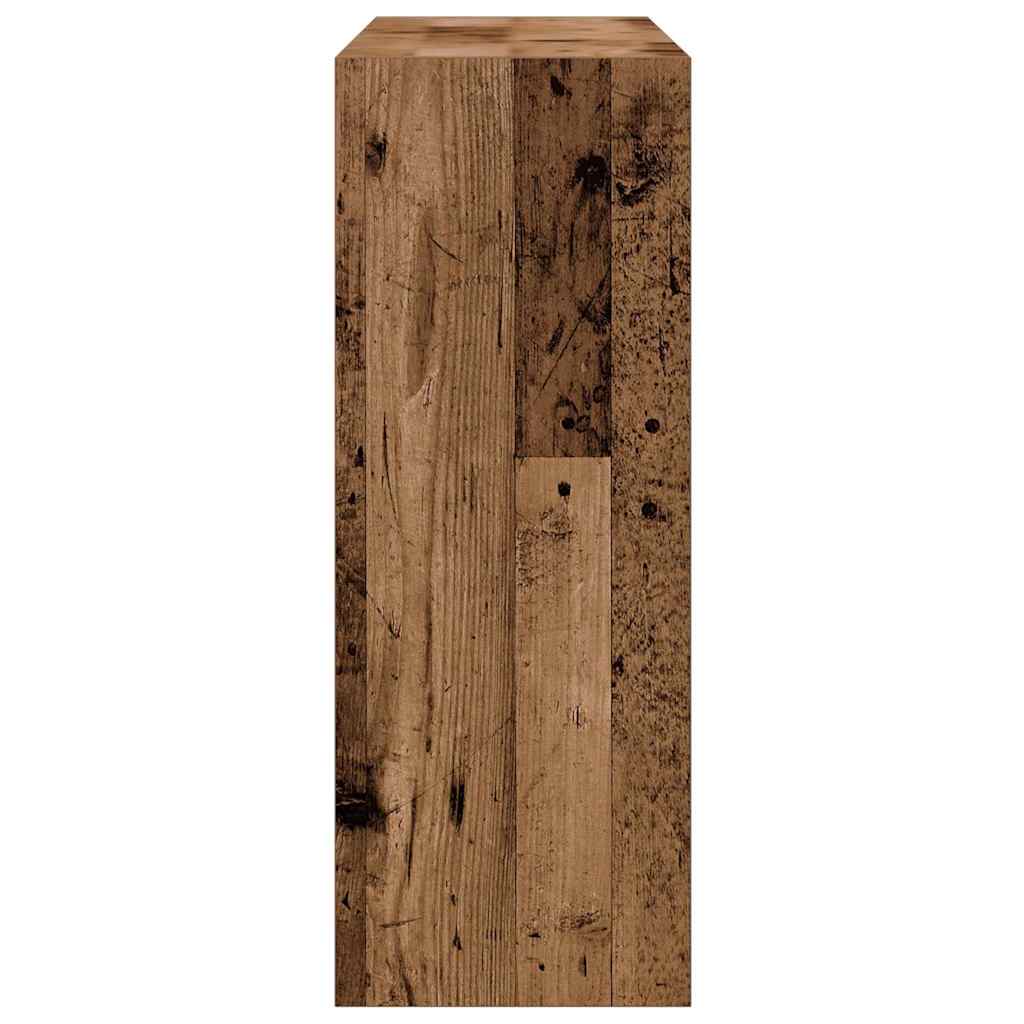 Wandtafel 78x30x80 cm bewerkt hout oud houtkleurig is nu te koop bij PeponiXL, paradijselijk wonen!