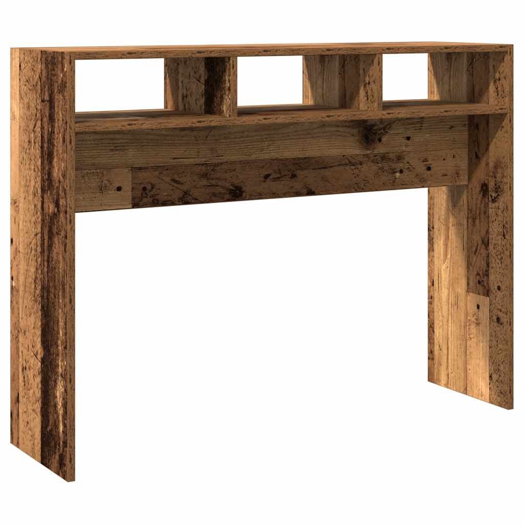 Wandtafel 105x30x80 cm bewerkt hout oud houtkleurig is nu te koop bij PeponiXL, paradijselijk wonen!