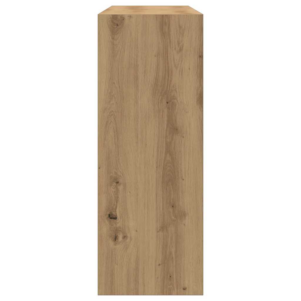 Wandtafel 105x30x80 cm bewerkt hout artisanaal eikenkleur is nu te koop bij PeponiXL, paradijselijk wonen!