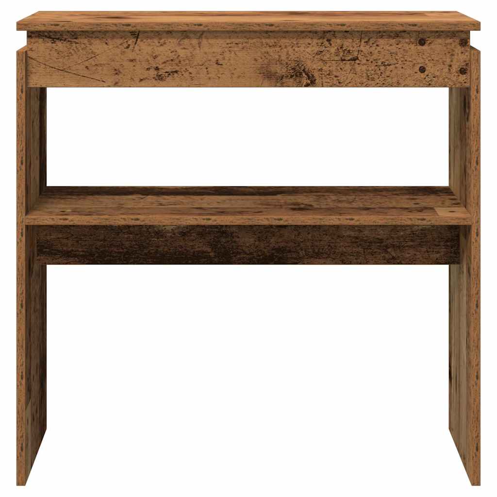 Wandtafel 80x30x80 cm bewerkt hout oud houtkleurig is nu te koop bij PeponiXL, paradijselijk wonen!