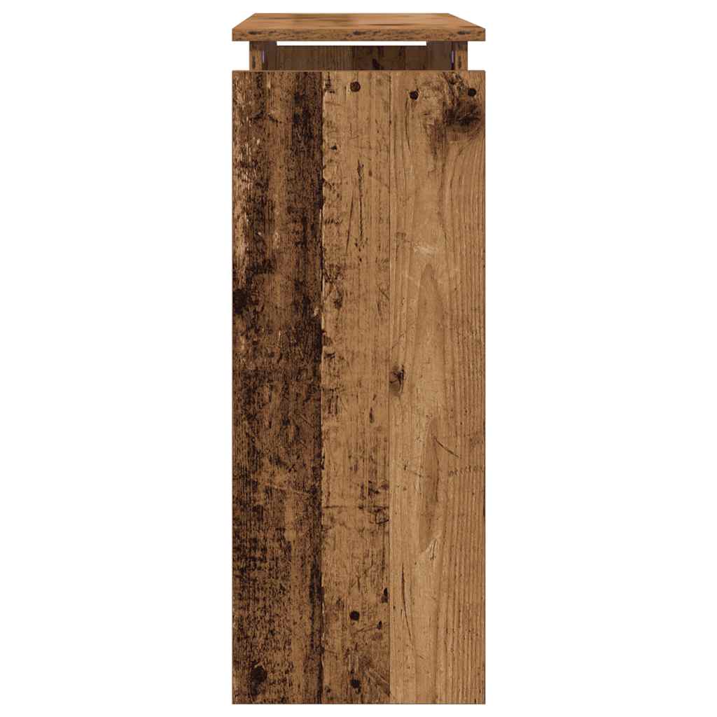 Wandtafel 80x30x80 cm bewerkt hout oud houtkleurig is nu te koop bij PeponiXL, paradijselijk wonen!