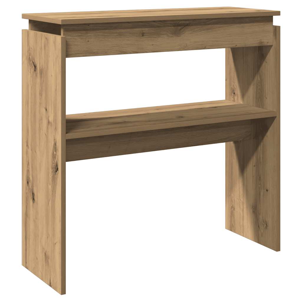 Wandtafel 80x30x80 cm bewerkt hout artisanaal eikenkleurig is nu te koop bij PeponiXL, paradijselijk wonen!