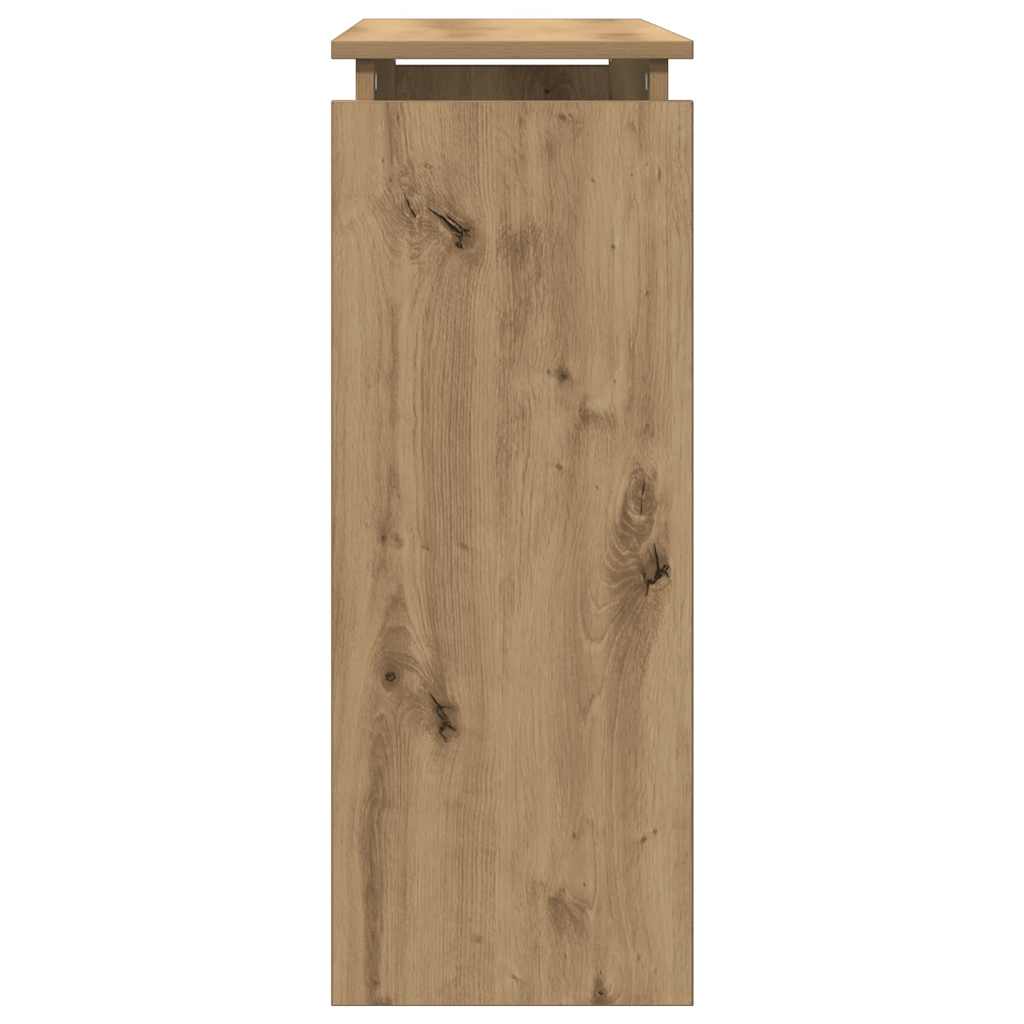 Wandtafel 80x30x80 cm bewerkt hout artisanaal eikenkleurig is nu te koop bij PeponiXL, paradijselijk wonen!