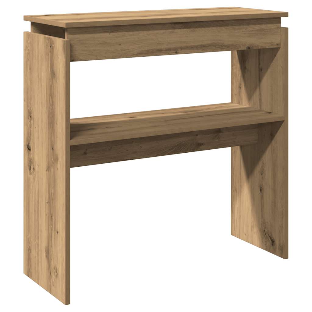 Wandtafel 80x30x80 cm bewerkt hout artisanaal eikenkleurig is nu te koop bij PeponiXL, paradijselijk wonen!