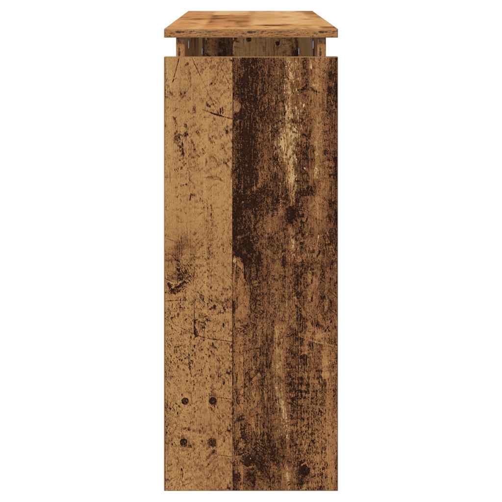 Wandtafel 102x30x80 cm bewerkt hout oud houtkleurig is nu te koop bij PeponiXL, paradijselijk wonen!