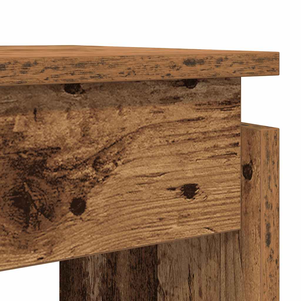 Wandtafel 102x30x80 cm bewerkt hout oud houtkleurig is nu te koop bij PeponiXL, paradijselijk wonen!