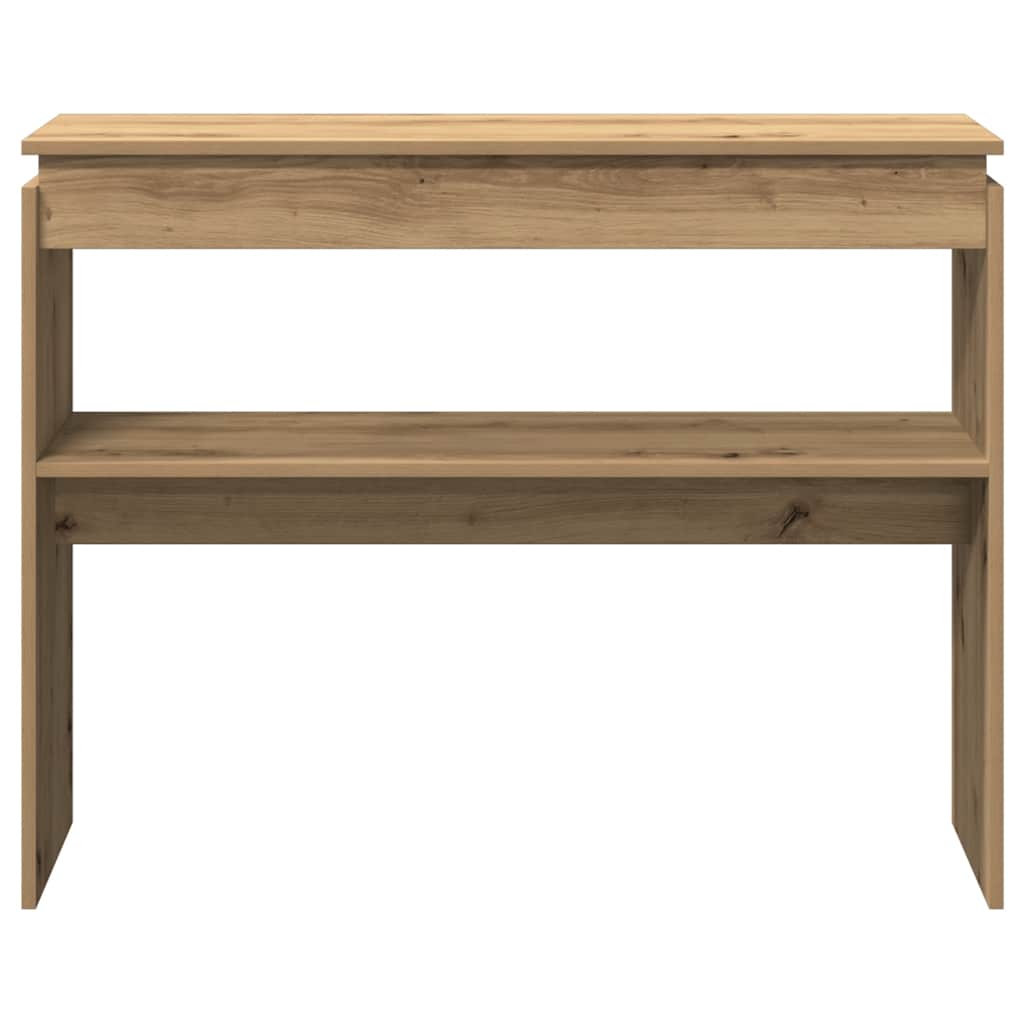 Wandtafel 102x30x80 cm bewerkt hout artisanaal eikenkleur is nu te koop bij PeponiXL, paradijselijk wonen!