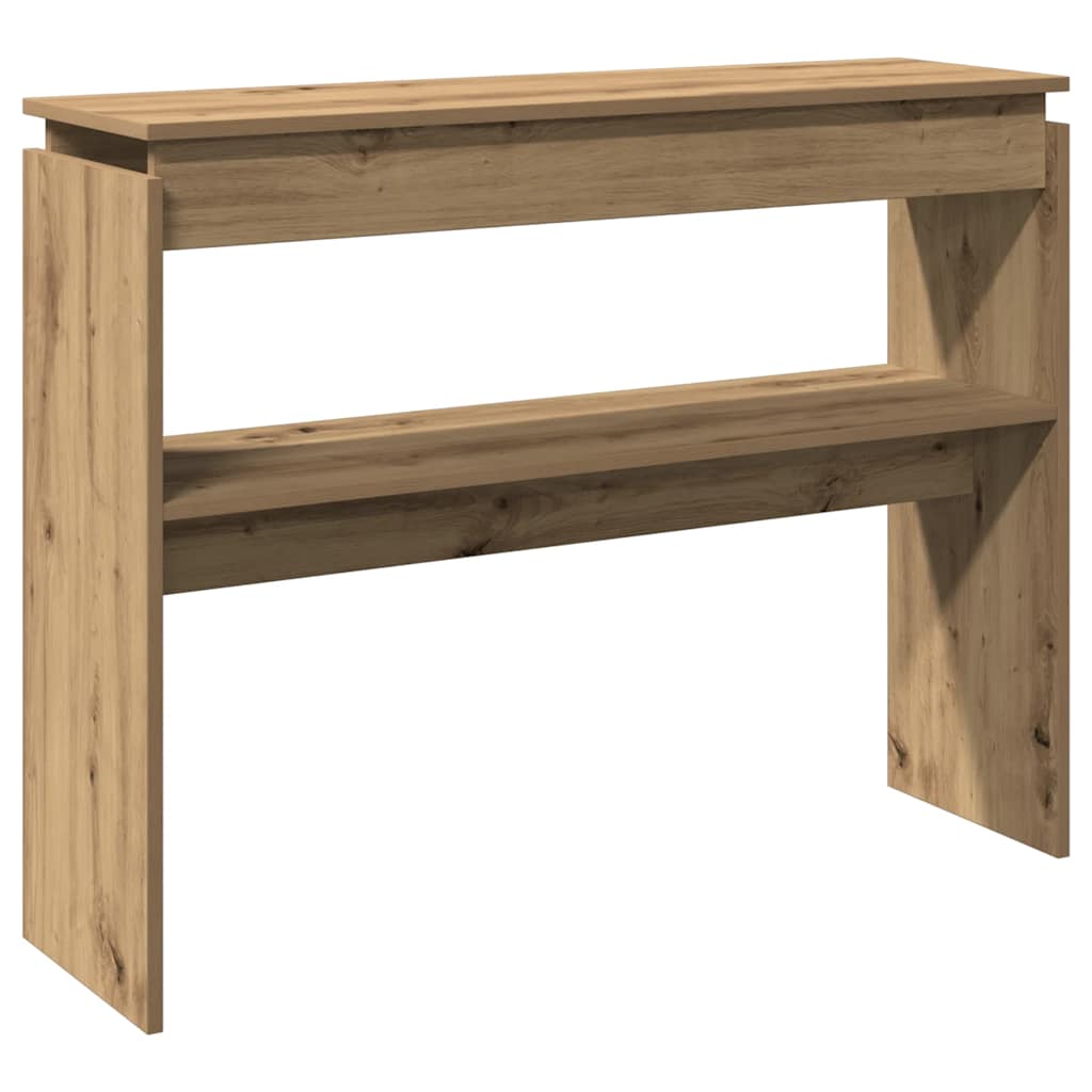 Wandtafel 102x30x80 cm bewerkt hout artisanaal eikenkleur is nu te koop bij PeponiXL, paradijselijk wonen!