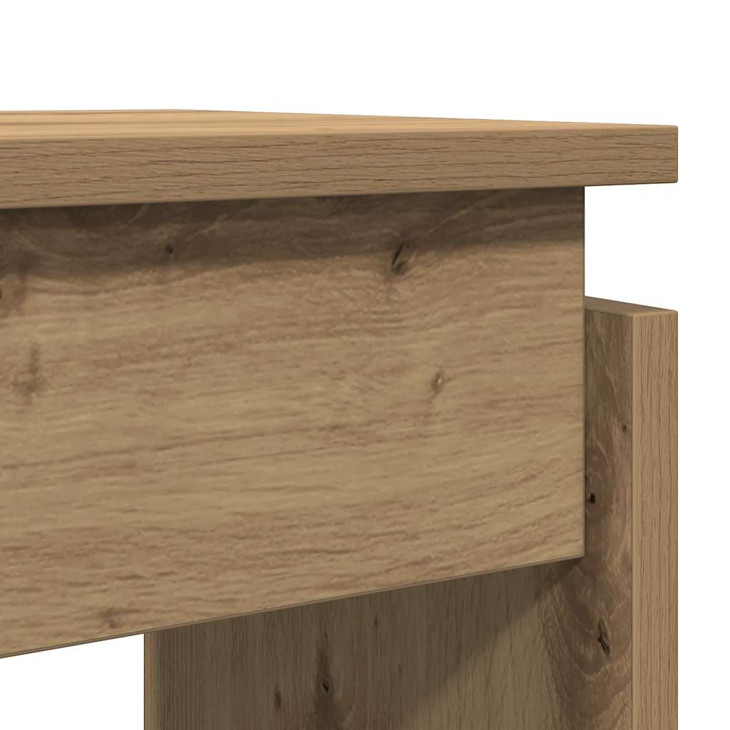 Wandtafel 102x30x80 cm bewerkt hout artisanaal eikenkleur is nu te koop bij PeponiXL, paradijselijk wonen!