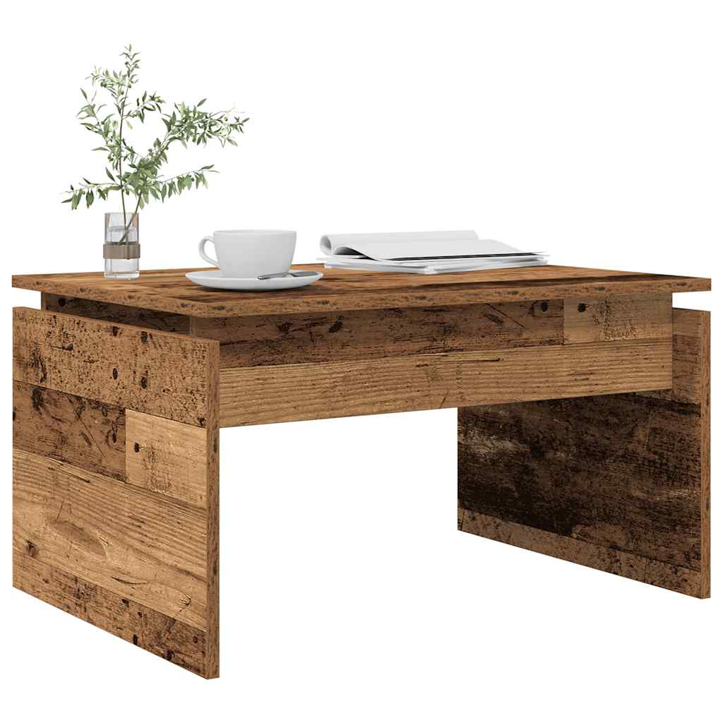 Salontafel 68x50x38 cm bewerkt hout oud houtkleurig is nu te koop bij PeponiXL, paradijselijk wonen!