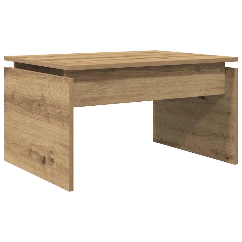 Salontafel 68x50x38 cm bewerkt hout artisanaal eikenkleur is nu te koop bij PeponiXL, paradijselijk wonen!