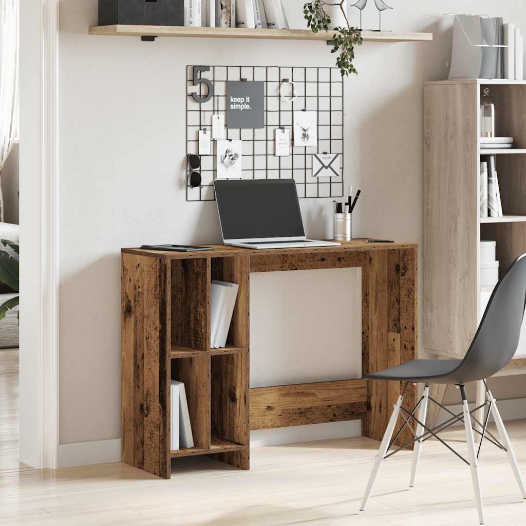 Bureau 102,5x35x75 cm bewerkt hout oud houtkleurig is nu te koop bij PeponiXL, paradijselijk wonen!