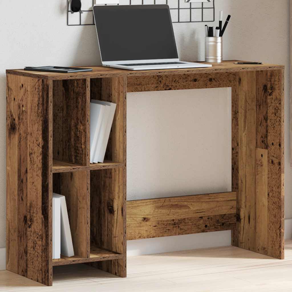 Bureau 102,5x35x75 cm bewerkt hout oud houtkleurig is nu te koop bij PeponiXL, paradijselijk wonen!