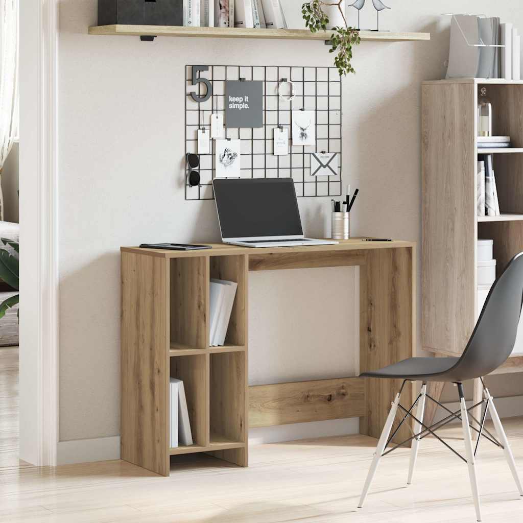 Bureau 102,5x35x75 cm bewerkt hout artisanaal eikenkleur is nu te koop bij PeponiXL, paradijselijk wonen!