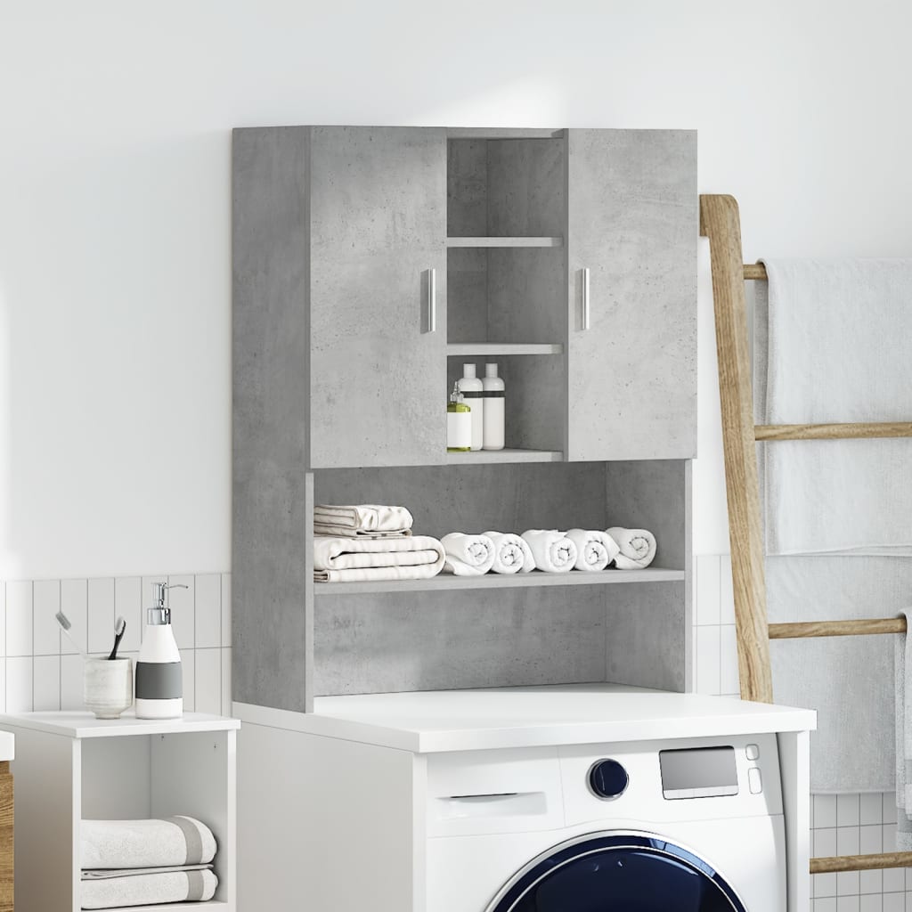 Wasmachinekast 70,5x25,5x90 cm betongrijs is nu te koop bij PeponiXL, paradijselijk wonen!