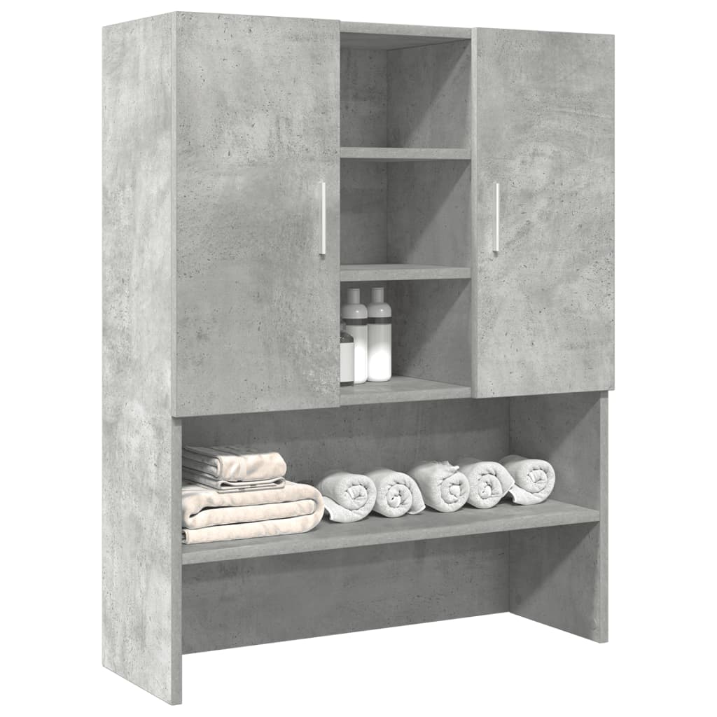 Wasmachinekast 70,5x25,5x90 cm betongrijs is nu te koop bij PeponiXL, paradijselijk wonen!