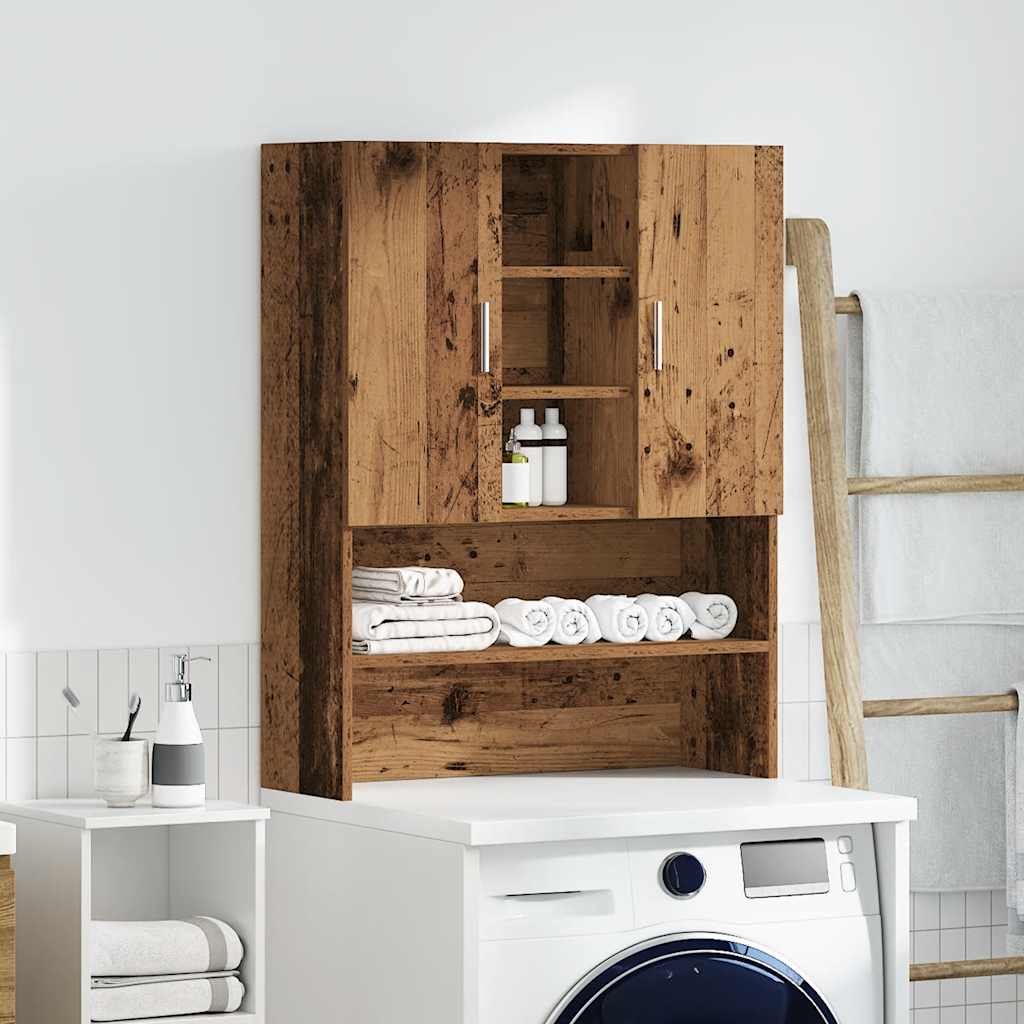 Wasmachinekast 70,5x25,5x90 cm oud houtkleurig is nu te koop bij PeponiXL, paradijselijk wonen!