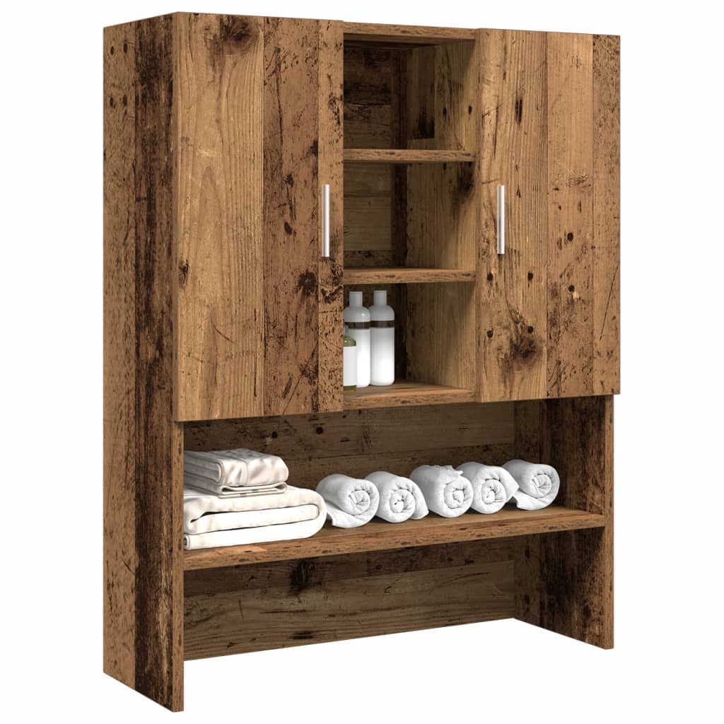 Wasmachinekast 70,5x25,5x90 cm oud houtkleurig is nu te koop bij PeponiXL, paradijselijk wonen!