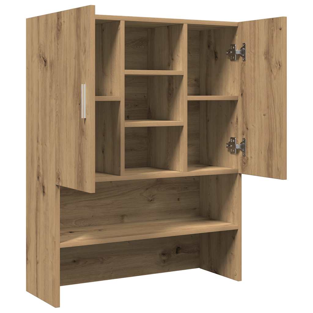 Wasmachinekast 70,5x25,5x90 cm artisanaal eikenkleur is nu te koop bij PeponiXL, paradijselijk wonen!