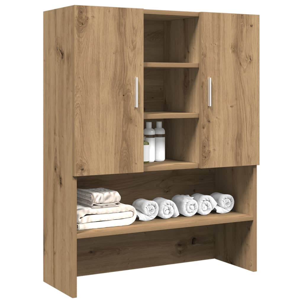 Wasmachinekast 70,5x25,5x90 cm artisanaal eikenkleur is nu te koop bij PeponiXL, paradijselijk wonen!