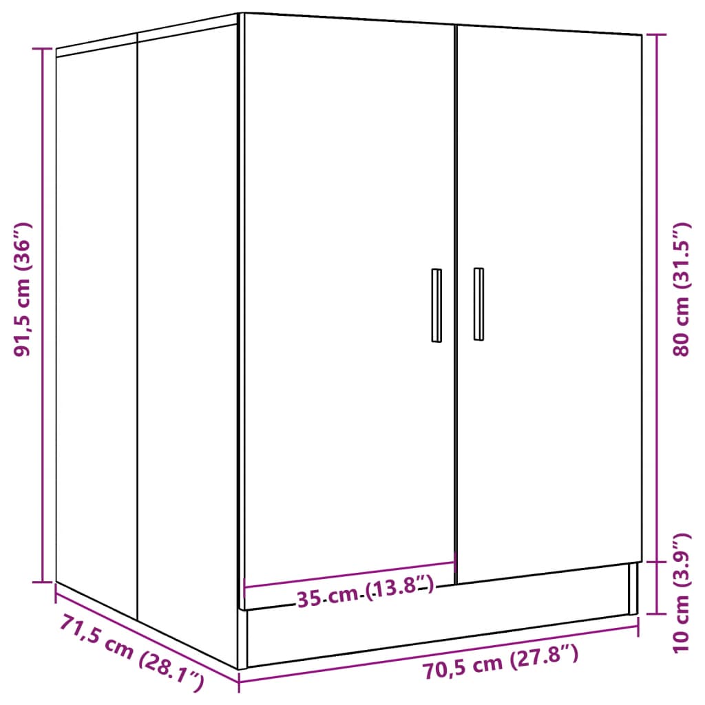 Wasmachinekast 70,5x71,5x91,5 cm betongrijs is nu te koop bij PeponiXL, paradijselijk wonen!