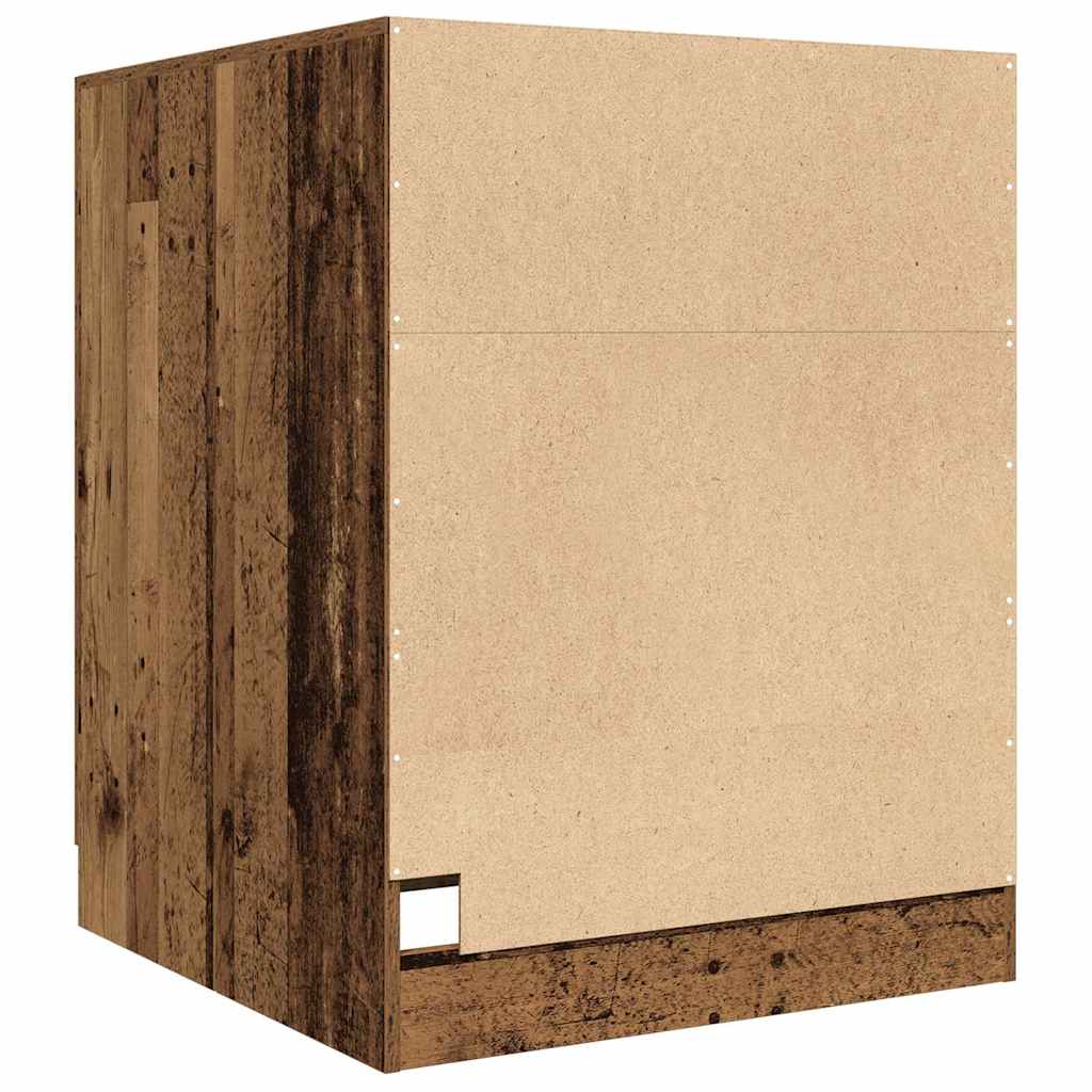 Wasmachinekast 70,5x71,5x91,5 cm oud houtkleurig is nu te koop bij PeponiXL, paradijselijk wonen!