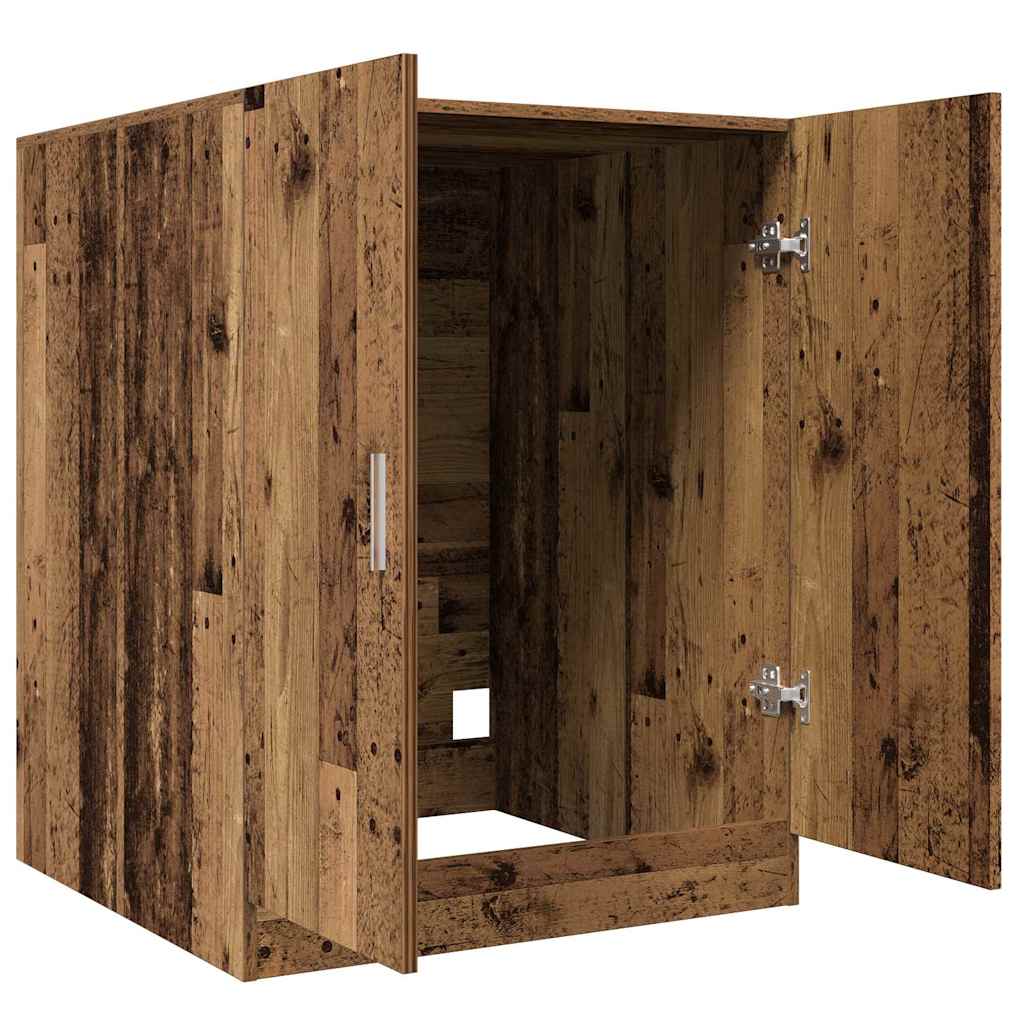 Wasmachinekast 70,5x71,5x91,5 cm oud houtkleurig is nu te koop bij PeponiXL, paradijselijk wonen!
