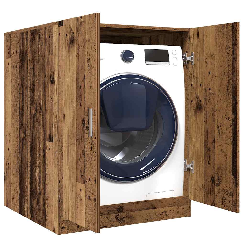 Wasmachinekast 70,5x71,5x91,5 cm oud houtkleurig is nu te koop bij PeponiXL, paradijselijk wonen!