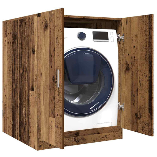 Wasmachinekast 70,5x71,5x91,5 cm oud houtkleurig is nu te koop bij PeponiXL, paradijselijk wonen!