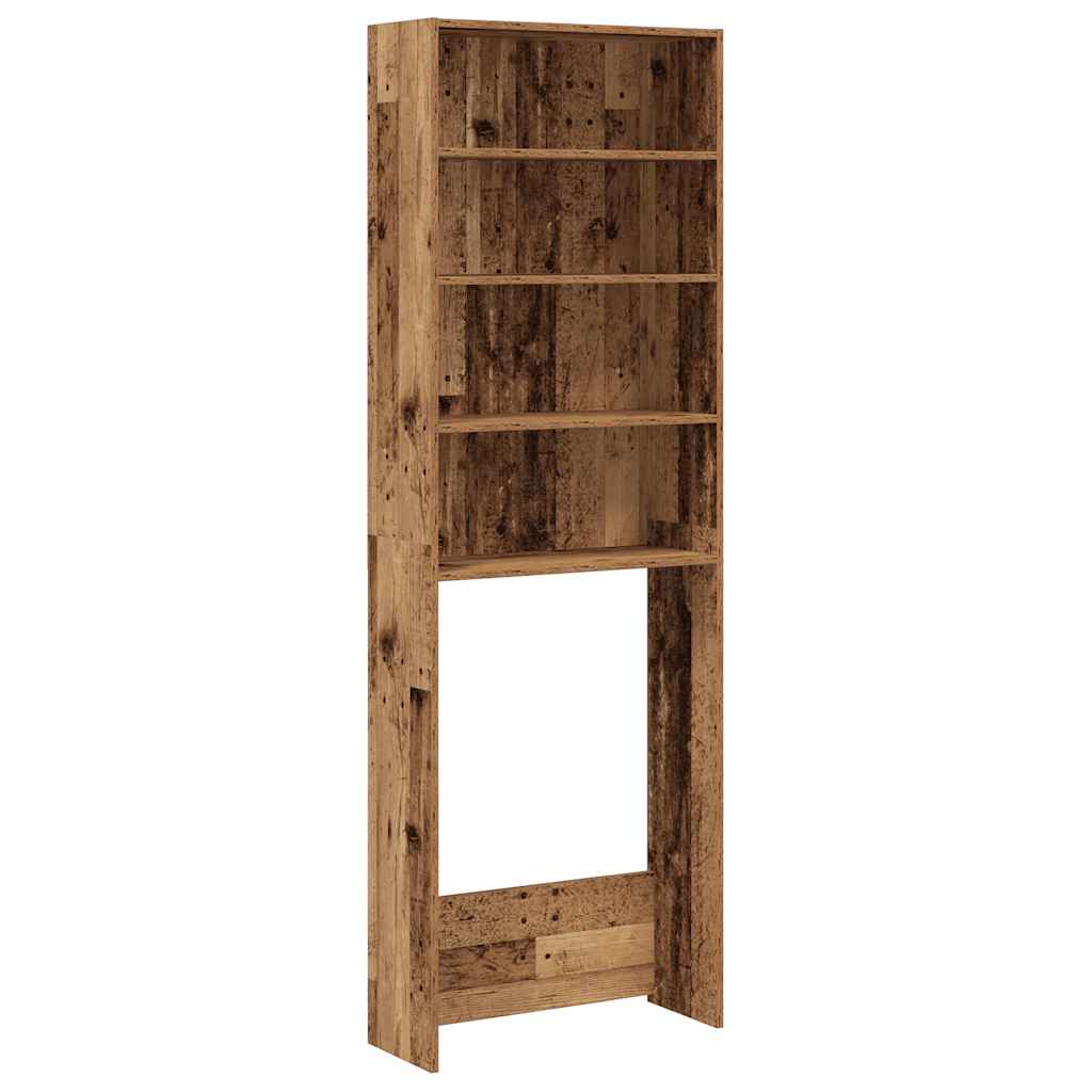 Wasmachinekast 64x24x190 cm oud houtkleurig is nu te koop bij PeponiXL, paradijselijk wonen!