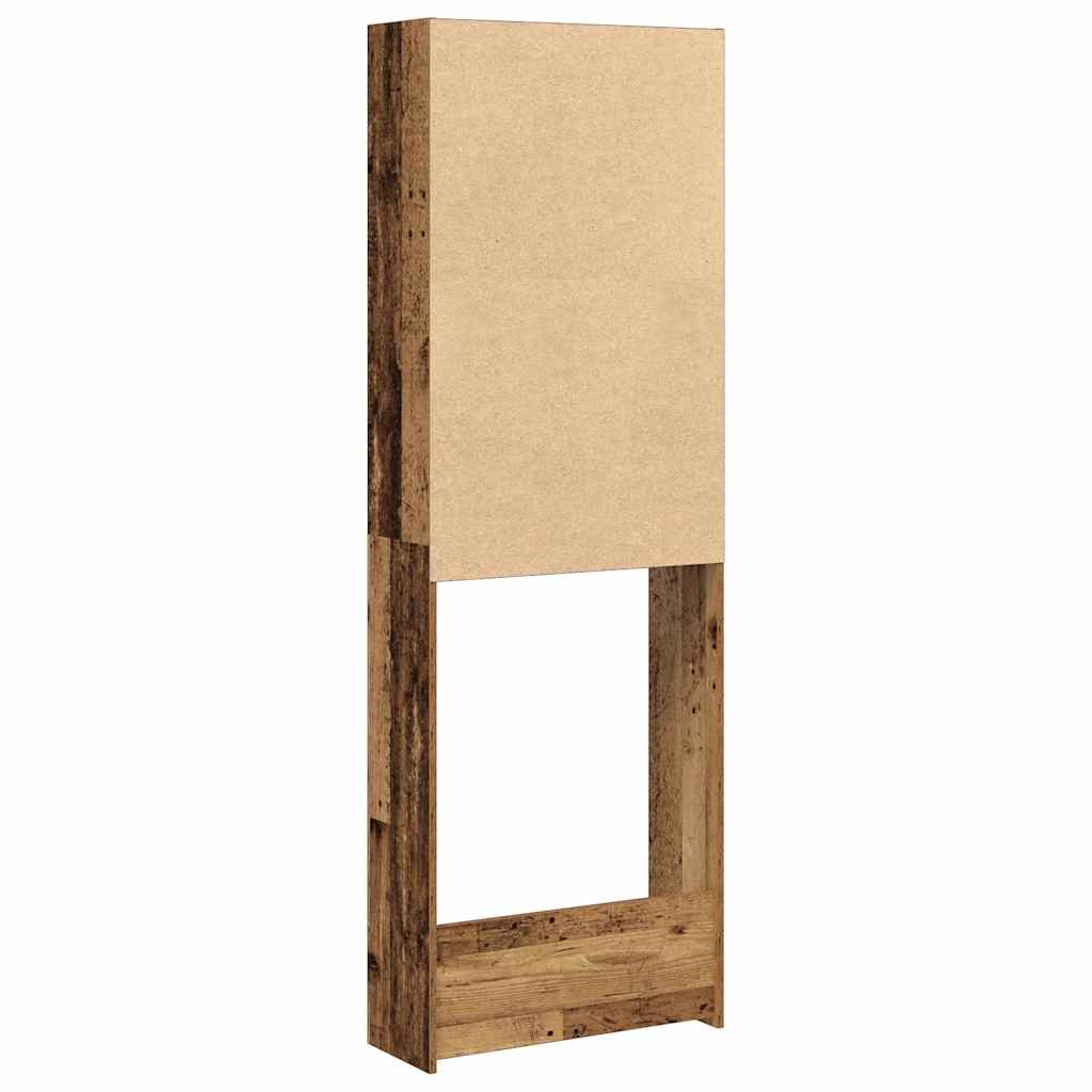 Wasmachinekast 64x24x190 cm oud houtkleurig is nu te koop bij PeponiXL, paradijselijk wonen!