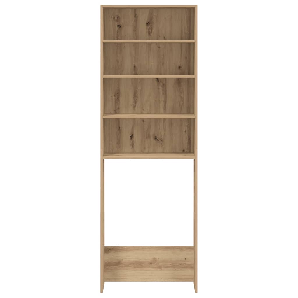 Wasmachinekast 64x24x190 cm artisanaal eikenkleur is nu te koop bij PeponiXL, paradijselijk wonen!